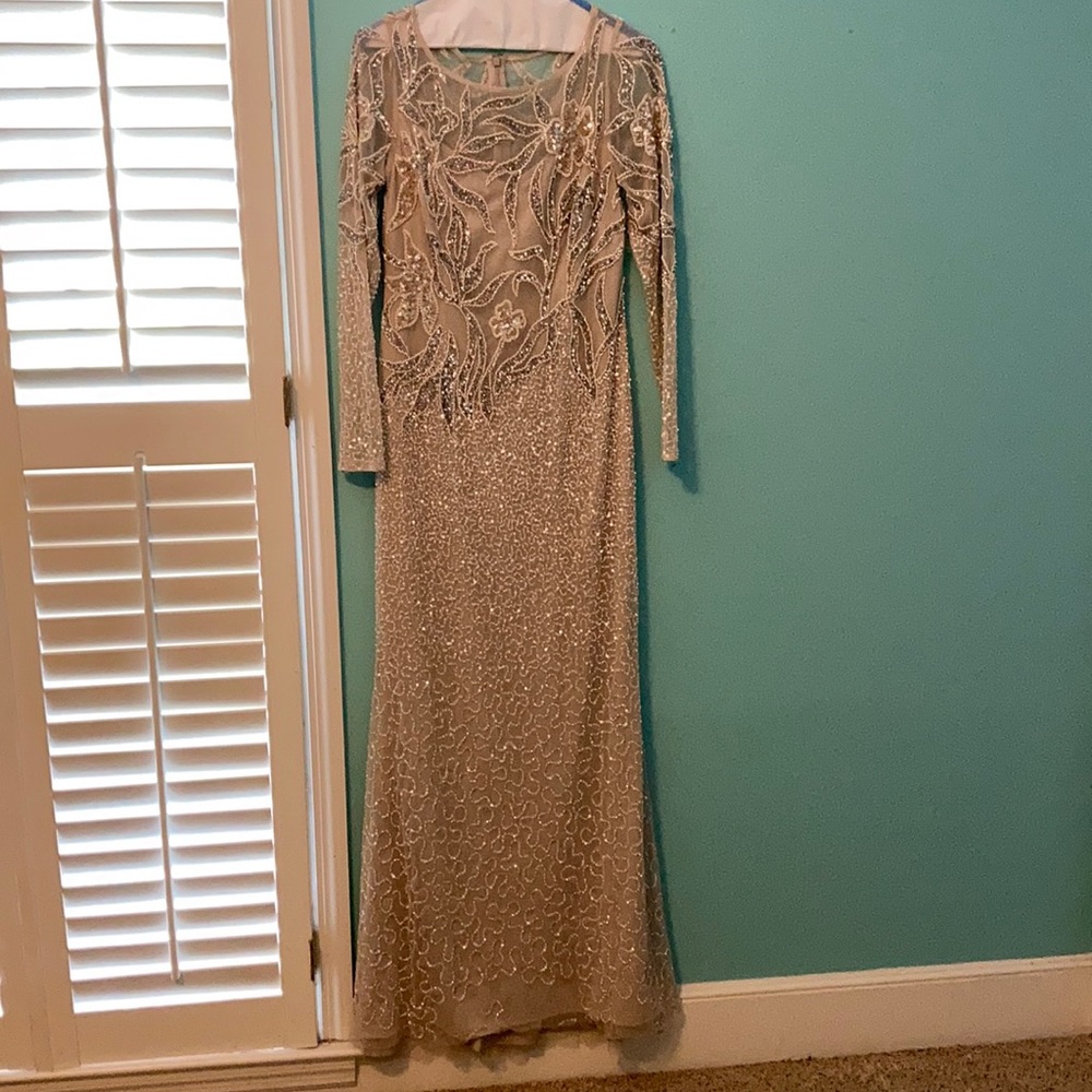 Adrianna Papell beaded evening gown